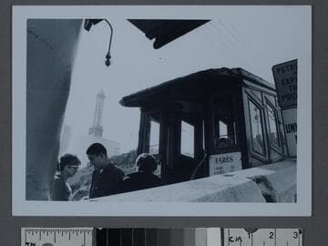 Passengers getting on Angels Flight, Los Angeles, California