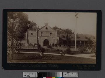 Old Mission Church, opposite the plaza