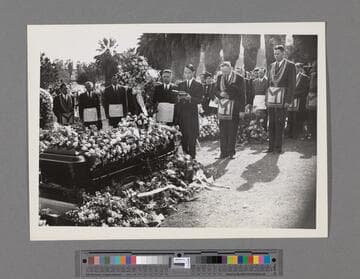 Funeral service for Peter SooHoo, service at Rosedale Cemetery