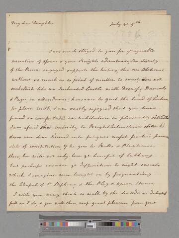 Montagu, Elizabeth (Robinson). Letter to Elizabeth (Charlton) Montagu