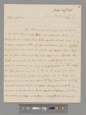 Robinson, Richard, 1st Baron Rokeby. Letter to Elizabeth (Robinson) Montagu