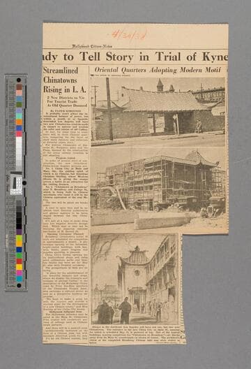 Streamlined Chinatowns rising in L.A. / 2 New districts to vie for tourist trade as old quarter doomed