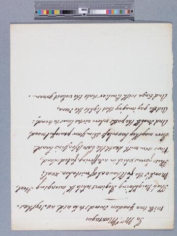 Conway, Henry Seymour. To Mrs. Montagu, with two Garden swords to be us'd as Scythes: [a poem of 8 lines]