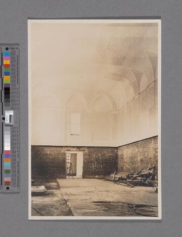 Huntington Library Construction: view showing the Main Hall, looking west