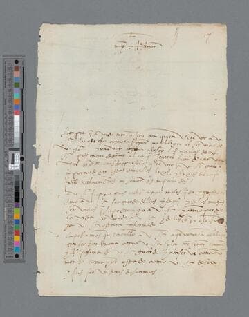 Rodrigo Martinez de Almaran letter to Gonzalo Pizarro