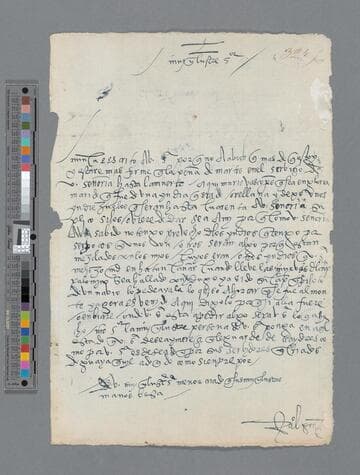 Alonso Gutierrez letter to Gonzalo Pizarro