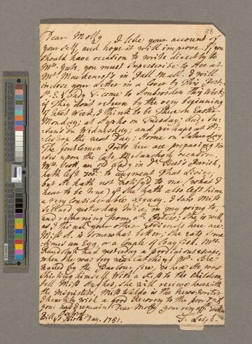 Theophilus Leigh letter, Oxford, to Mary Leigh Leigh