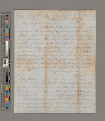 Abraham Lincoln, Washington, D.C., letters to Thomas Lincoln, John D. Johnston