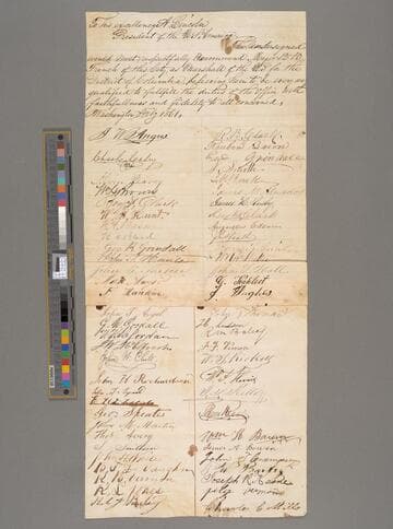 Citizens of Washington, D.C. petition to Abraham Lincoln