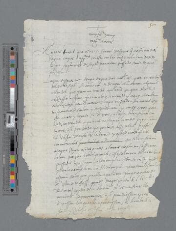 Pedro de la Gasca, Bishop, draft document to El Consejo de Indias