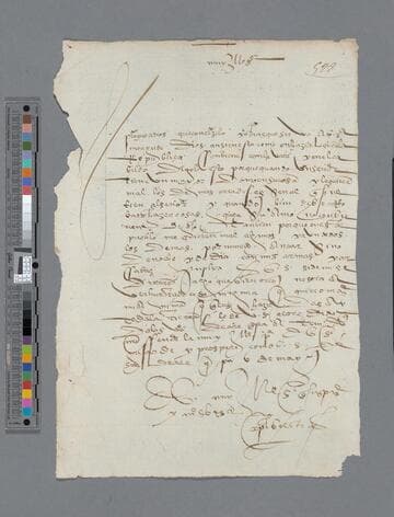 Cristóbal Beltran letter to Gonzalo Pizarro