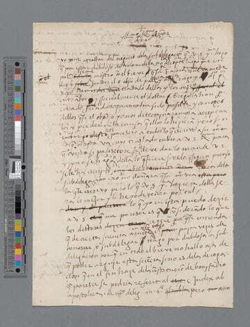 Pedro de la Gasca, Bishop, draft letter to "Ilustrísimo y Reverendo Señor"