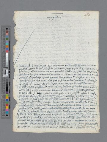 Bartolomé de Villalobos letter to Gonzalo Pizarro
