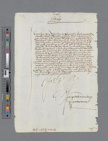 Felipe II, King of Spain, letter to Juan de Llanes