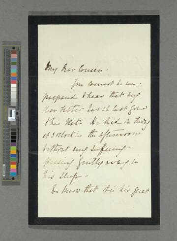 Thompson, Sarah Isabella. Letter to Catharina M. Briggs