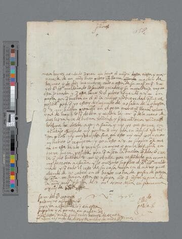 Pedro de las Gasca, Bishop, letter to Pedro Hernánsez Paniagua