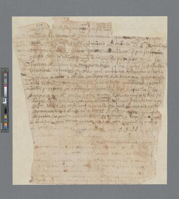 Pedro de las Gasca, Bishop, draft of letter to "Muy magnifico Señor"