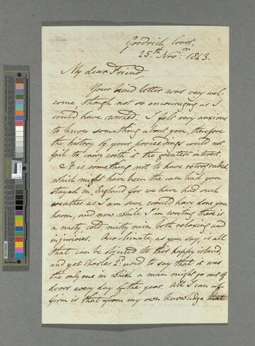 Meyrick, Samuel Rush. Letter to unidentified recipient