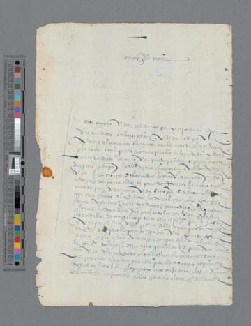 Hernando de Cardenas letter to Gonzalo Pizarro