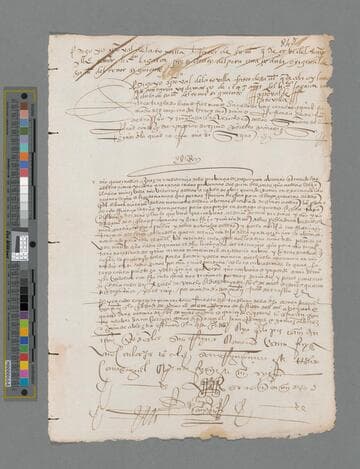 Carlos V, Emperor of Germany and King of Spain, copy of document to the Governor and Resident Judge of Popayan