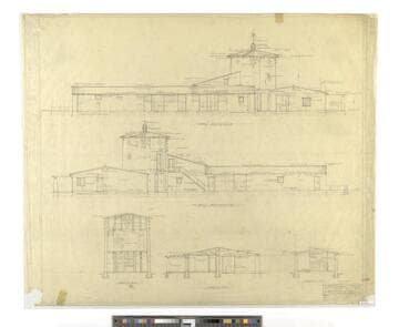 Gillette, Mr. and Mrs. King, residence, Stokes Canyon, Calabasas, California (Jobs 260, 267, 269)