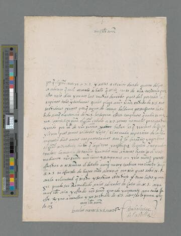 Baltasar de Castilla letter to Gonzalo Pizarro