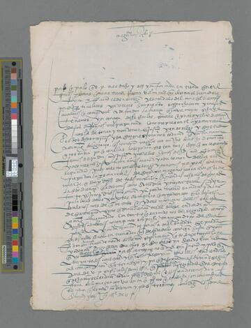 Gonzalo Pizarro draft letter to Cristóbal de Vaca de Castro