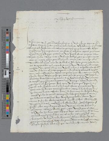 Gonzalo Pizarro letter to Jerónimo de Loaysa, Bishop