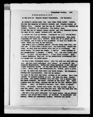 Remembrances in the life of Charles Edmund Richardson [microform]: approximately 1934