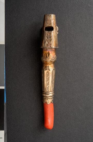 Teething stick and whistle