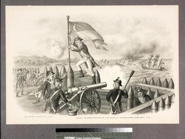 Sargt Jasper recovers the flag at Charleston - June 28th 1776