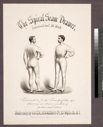 The spiral seam drawer, patterned JanY. 10. 1868. Made only by Hatch, Johnson & Co., 52 White St. N.Y