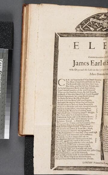 An elegy in commemoration of the Right Honourable James Earl of Salisbury, who departed this life on the (7th) of this instant June anno Domini 1683
