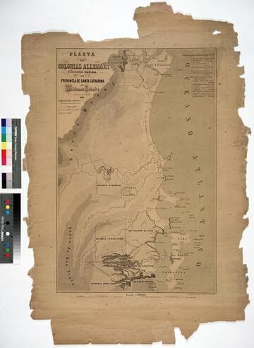 Planta das colonias allemães e terrenos medidos na Provincia de Santa Catharina / por Woldemar Schultz