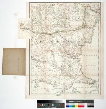 Karte der Walachei, Bulgarien und Rumelien nach General Chatoff