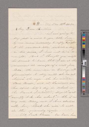 Barton, Clara Harlowe. Letter to David and Stephen Barton