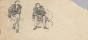 Two Studies of a Seated Man
