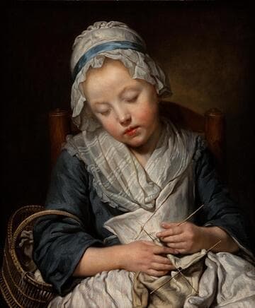 Young Knitter Asleep
