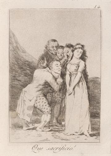 Until death (Hasta la muerte), Plate 55 from Los Capricho