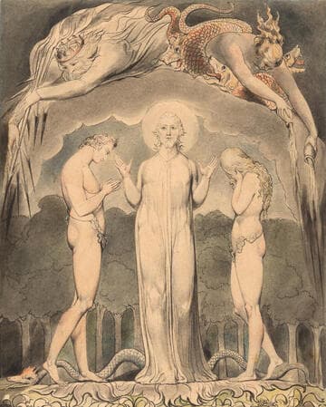 Illustration 10 to Milton's "Paradise Lost": The Judgment of Adam and Eve: "So Judged He Man"
