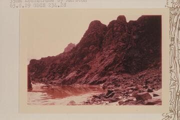 Up from beach at mouth of side canyon at Mile 234.2 left bank