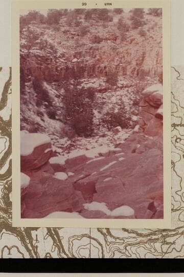 Supai drop-off below breached dam