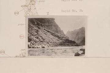 Down Cataract Canyon from Mile 202.8 at the head of Rapid 21 in The Big Drop from right bank