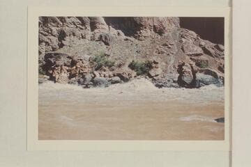 Large wave at right in Vulcan Rapid.  Approximate gauge:  36,000 cfs