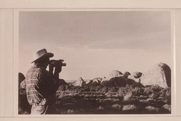 F. E. Masland photographs the domes enroute to Hawkeye Arch