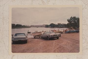 Launching boats for Friendship Cruise.  Park at Green River, Utah
