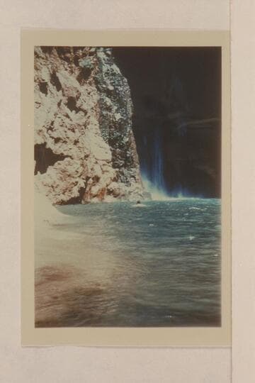 Clear lagoon at foot of Deer Creek Fall