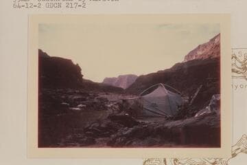 Downriver at camp at Mile 217.  Sunrise