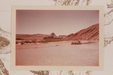 Down to mouth of Chinle Creek from Comb Wash.  The Spencer crew ferried here in 1910, Mar