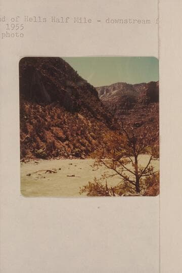 Lower end of Hells Half Mile; downstream from right bank